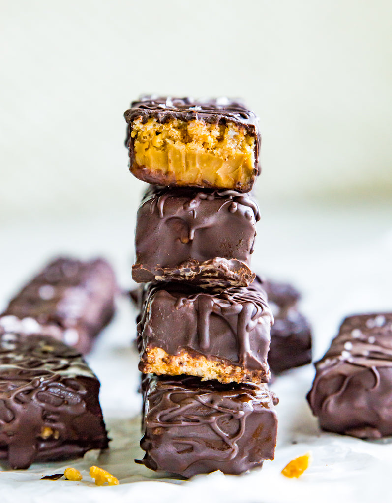 Chocolate Caramel Cereal Bars: Paleo, Grain-Free, Dairy-Free, No Refined Sugar