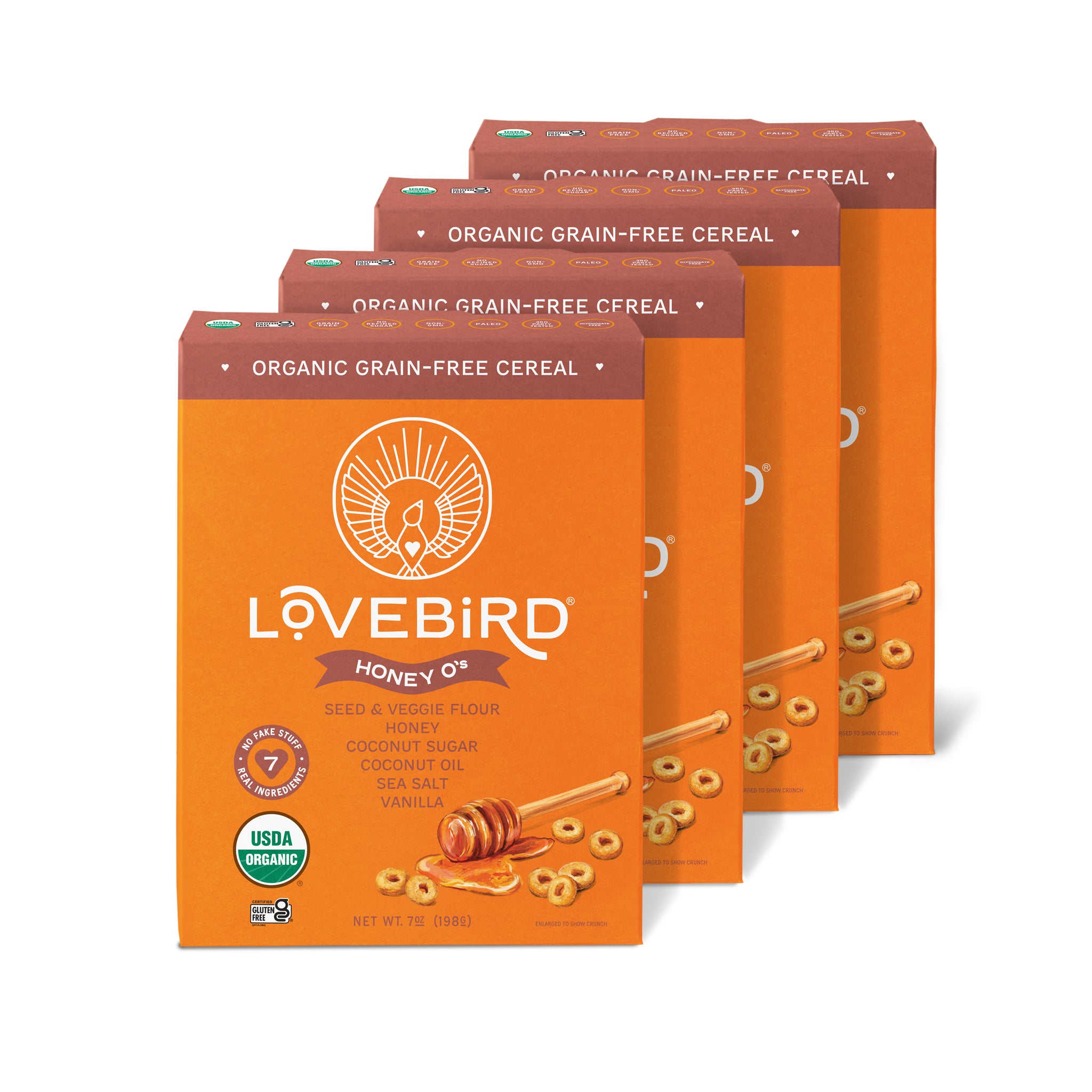 Lovebird Cereal Honey (4 Boxes)