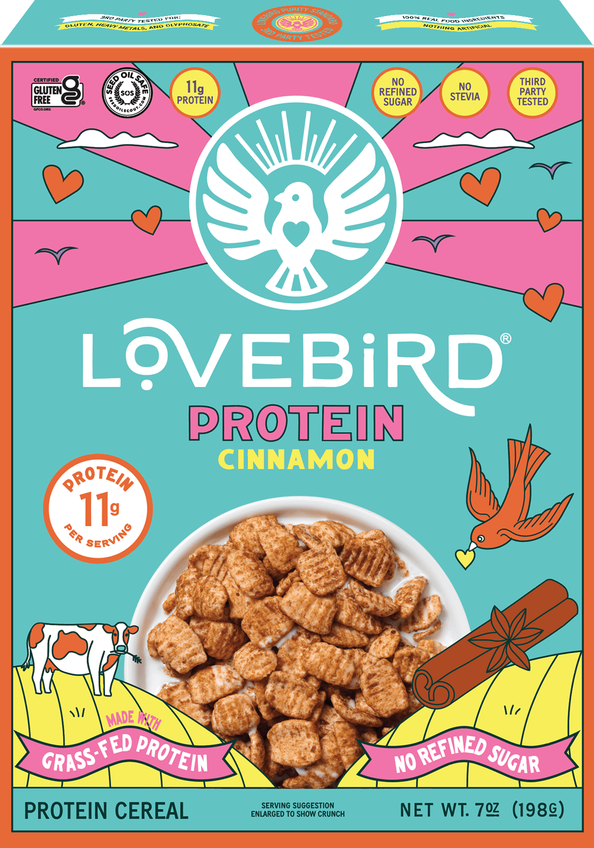 Grass - Fed High Protein Cereal 2 Pack - Lovebird Cereal