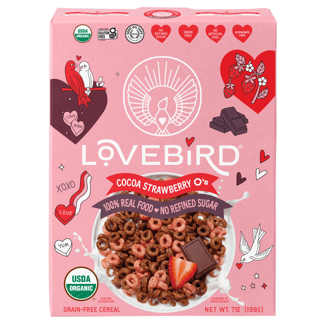 Limited Edition: Cocoa Strawberry O's - Lovebird Cereal