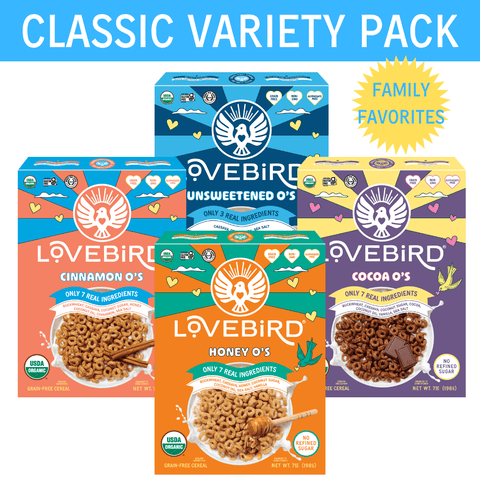 Lovebird Cereal Sampler Pack | Lovebird Cereal